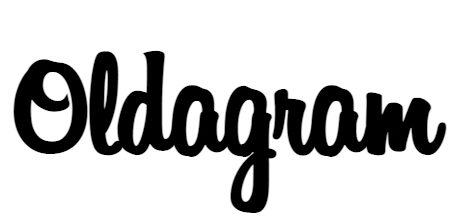 Oldagram cursive logo.